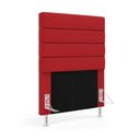 Ver imagem 3 de Cabeceira Atlas 90 para Cama de Solteiro A-020 Couro Vermelho Aradecor