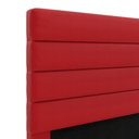 Ver imagem 5 de Cabeceira Atlas 90 para Cama de Solteiro A-020 Couro Vermelho Aradecor