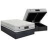 Cama Box Baú King: Colchão Molas Ensacadas Luckspuma Lucksfaction Plus Gray + Base Crc Suede Gray - 1
