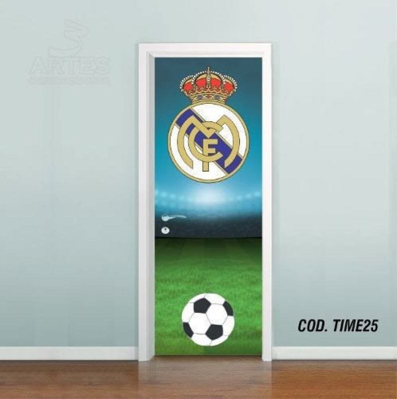 Adesivo De Porta Futebol Real Madrid - 0,70x2,10m - 1