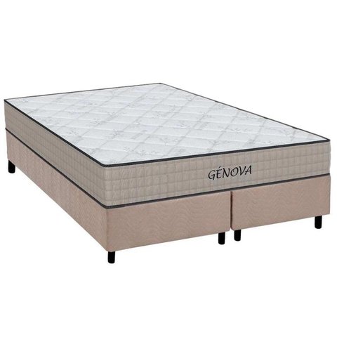 Cama Box King: Colchão Espuma Orthoflex D45 Genova + Base CRC Suede Clean(193x203)