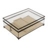 PORTA JOIA DE METAL E VIDRO 30CM X 21CM X 10CM BTC Decor - 1