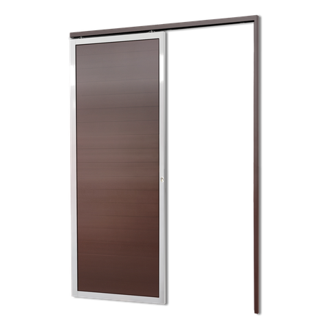 Porta de Correr Suspensa Lambril Dir L.25 Mix Corten 210x100 Brimak