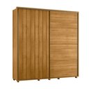 Ver imagem 2 de Guarda-Roupa Casal 2 Portas de Correr 100% MDF com Pés Monet Yescasa Marrom/Cumaru