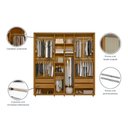 Ver imagem 5 de Guarda-Roupa Casal 2 Portas de Correr 100% MDF com Pés Monet Yescasa Marrom/Cumaru
