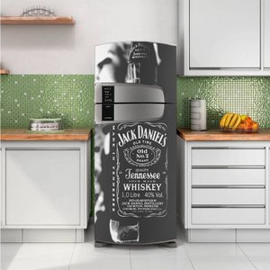 Envelopamento de Geladeira Whisky Jack Daniels Cinza