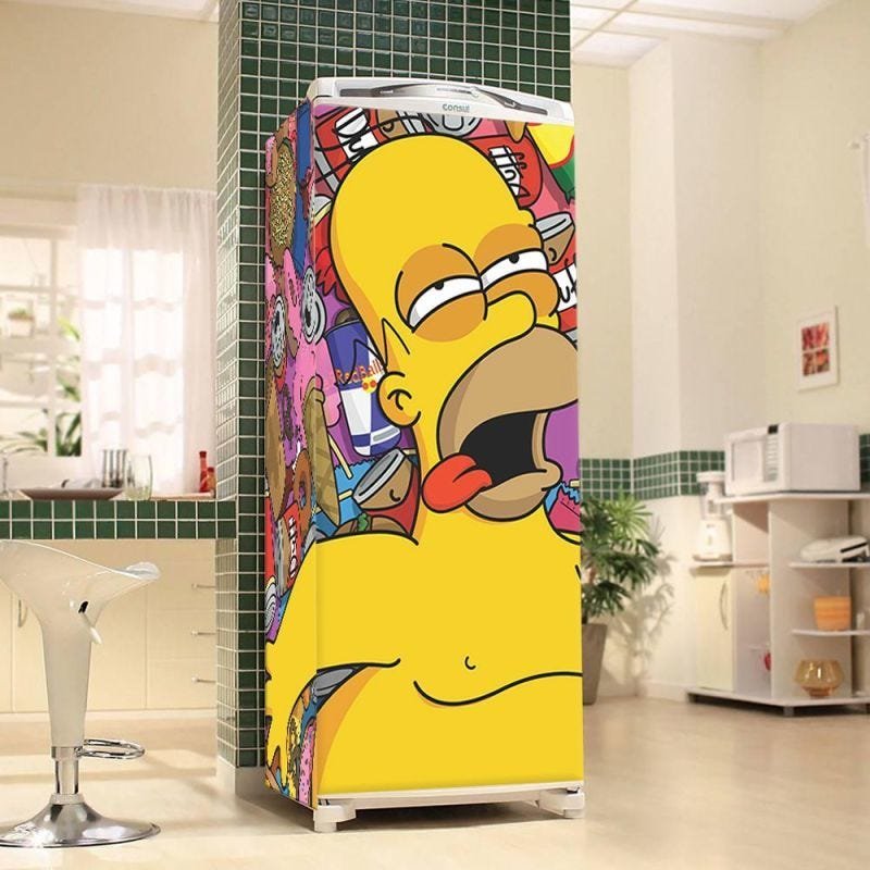 Envelopamento de Geladeira Bart Simpsons - 1