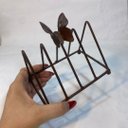 Ver imagem 2 de Porta Guardanapo Borboleta C/ 4 Divisórias Ferro Marrom