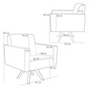 Ver imagem 6 de Kit 02 Poltronas Decorativa Giratória Base de Madeira Helô L02 Linho Bege Escuro - Lyam Decor
