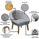 Ver imagem 3 de Poltrona Decorativa para Sala de Estar Tecido Veludo Premium Estrutura Resistente Pés Palito