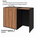 Ver imagem 5 de Armário Copa com Nicho para Frigobar Lado Direito 1,40 m X 0,60 m Multiuso com 2 Portas e