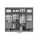 Ver imagem 2 de Guarda Roupa Casal 8 Portas 8 Gavetas com Pés Daymont - D' Doro Castanho/off White