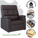 Ver imagem 5 de Poltrona do Papai Reclinável Cacau Corino Luanda Shop Jm
