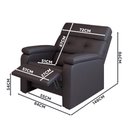 Ver imagem 3 de Poltrona do Papai Reclinável Cacau Corino Luanda Shop Jm