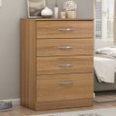 Ver imagem 1 de Cômoda Astral 4 Gavetas 62 Cm - Comoda para Quarto - Demobile:amêndola