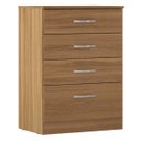 Ver imagem 2 de Cômoda Astral 4 Gavetas 62 Cm - Comoda para Quarto - Demobile:amêndola