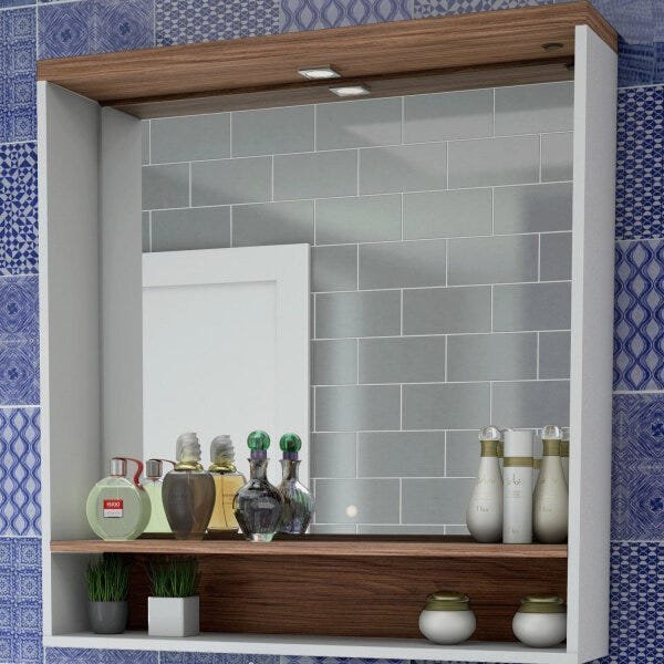Gabinete para Banheiro com Espelheira Verona Espresso Móveis - 5