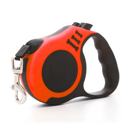 Trela Retrátil Cão 5m Nylon Resistente Liberação Rápida Passeio Pequeno Grande