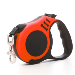 Trela Retrátil Cão 5m Nylon Resistente Liberação Rápida Passeio Pequeno Grande