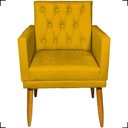 Ver imagem 2 de Kit 2 Poltronas Decorativa para Sala Recepção Nina Capitonê Suede Cores Pé Palito