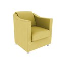 Ver imagem 1 de Poltrona Decorativa Tilla Suede Amarelo