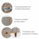 Ver imagem 3 de Berço Americano de Bebê Gavetas Embaixo Telescópicas Fendi MDF Com Regulagem Altura E Pés