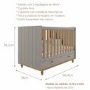 Ver imagem 4 de Berço Americano de Bebê Gavetas Embaixo Telescópicas Fendi MDF Com Regulagem Altura E Pés