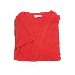 Roupão de Banho Atoalhado Adulto Algodão Vermelho Único - 1