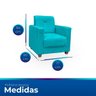 Sofá + 2 Poltrona para Sala de Estar Moderno Confortável Veneza Suede - 7