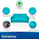 Ver imagem 3 de Sofá + 2 Poltrona para Sala de Estar Moderno Confortável Veneza Suede