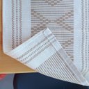 Ver imagem 6 de Caminho de Mesa Artesanal Algodão Cru Rústico Marrom 33x105