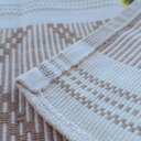 Ver imagem 4 de Caminho de Mesa Artesanal Algodão Cru Rústico Marrom 33x105