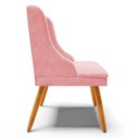 Ver imagem 6 de Cadeira Estofada para Sala de Jantar Pés Palito Lia Suede Rosa Bebê - Ibiza