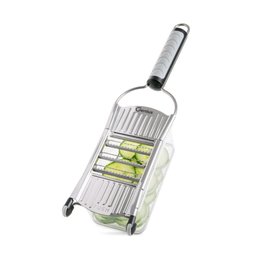 FATIADOR CORTADOR MULTIFUNCIONAL EM INOX RALADOR COM POTE 9 PEÇAS VEGETAIS ALHO CEBOLA QUEIJO - 4