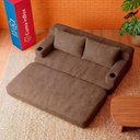 Ver imagem 2 de Sofá Cama Nami 1,50m Xpand Tech Tecido Velourê Marrom Cama Inbox