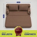 Ver imagem 4 de Sofá Cama Nami 1,50m Xpand Tech Tecido Velourê Marrom Cama Inbox