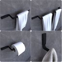 Ver imagem 1 de Kit Acessórios Para Banheiro Preto Fosco Empire 4 peças