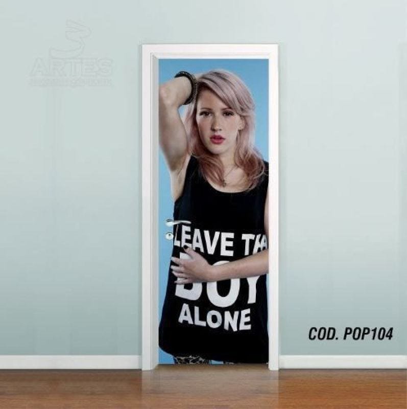 Adesivo De Porta Ellie Goulding #01 - 0,60x2,10m - 1