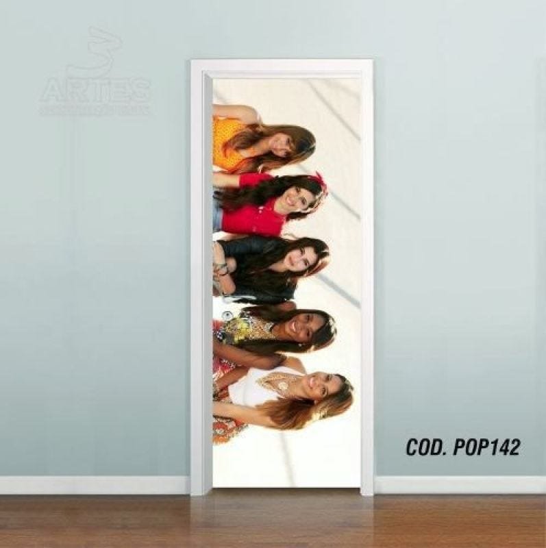 Adesivo De Porta Fifth Harmony #01 - 0,60x2,10m - 1