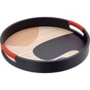 Ver imagem 1 de Bandeja Decorativa para Servir Redondo Mdf 4x30x30cm Preto