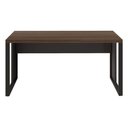 Ver imagem 2 de Escrivaninha Home Office 150 cm Design Corporativo Pés Metal F5 Office Cor:Málaga com Preto