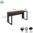 Ver imagem 3 de Escrivaninha Home Office 150 cm Design Corporativo Pés Metal F5 Office Cor:Málaga com Preto