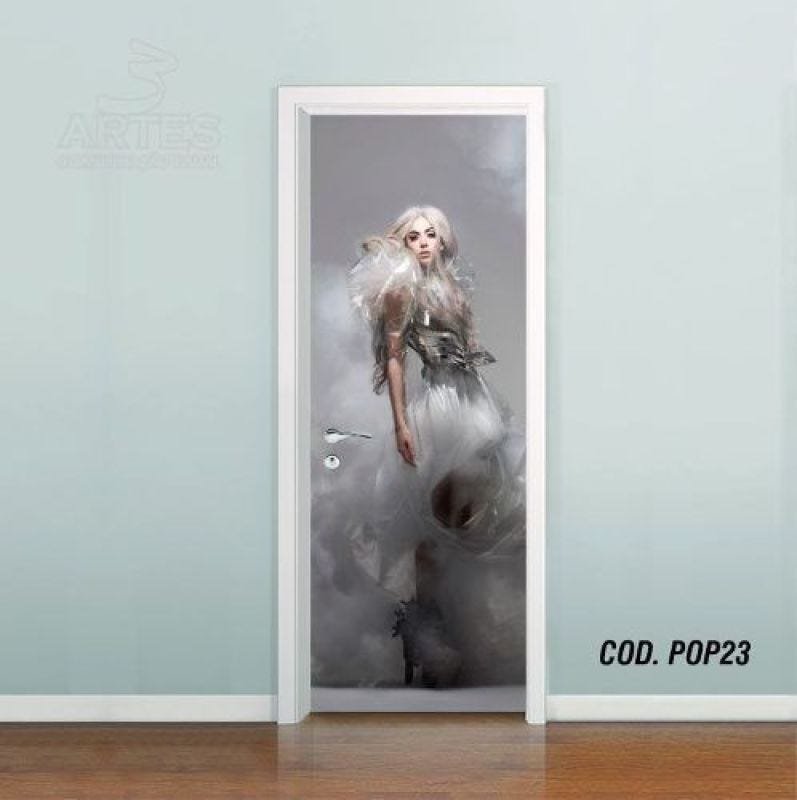 Adesivo De Porta Lady Gaga #05 - 0,60x2,10m - 1