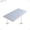 Ver imagem 3 de 1 Prateleira Branca 60X35 Tampo Tabua Mdf Organizadora Decoração Cozinha Quarto Banheiro Sala