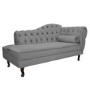 Ver imagem 3 de Kit Diva Recamier Diana 160cm Lado Esquerdo e 01 Poltrona Classic Suede Cinza - ADJ Decor
