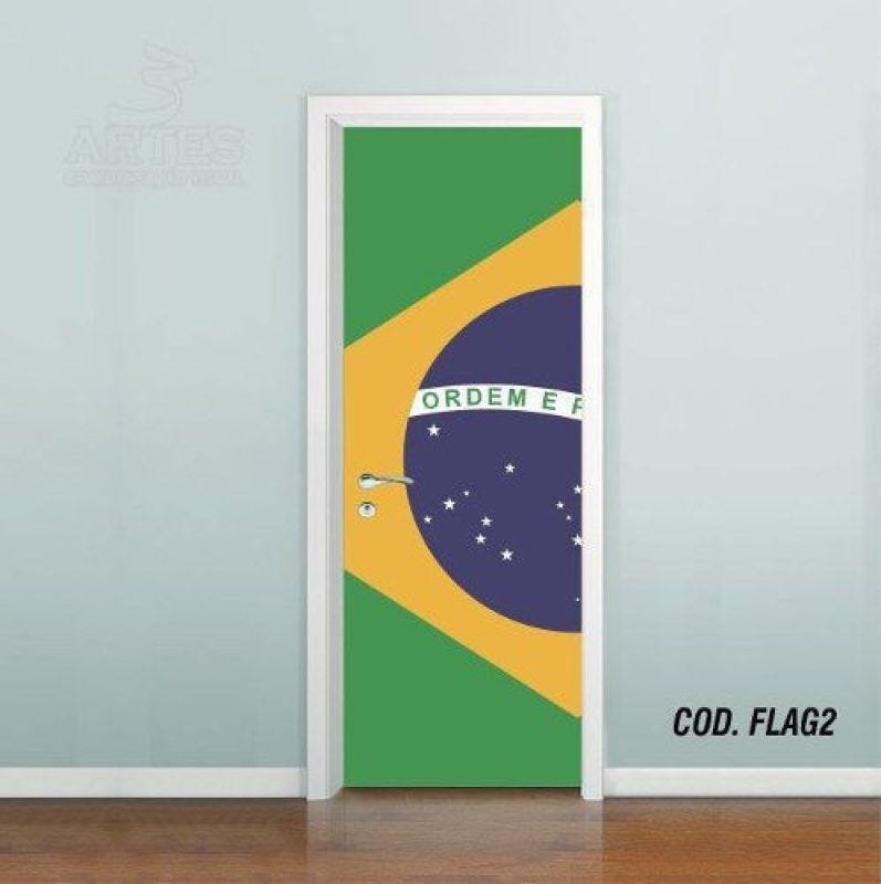 Adesivo De Porta Bandeira Brasil - 0,70x2,10m - 1