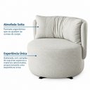 Ver mais imagens de Kit 2 Poltronas Giratórias com Retorno Estofadas Design Orgânico Lizzy Espresso Móveis