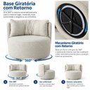 Ver imagem 7 de Kit 2 Poltronas Giratórias com Retorno Estofadas Design Orgânico Lizzy Espresso Móveis