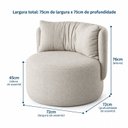 Ver imagem 3 de Kit 2 Poltronas Giratórias com Retorno Estofadas Design Orgânico Lizzy Espresso Móveis