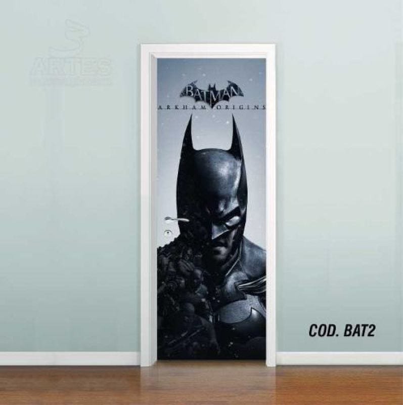 Adesivo De Porta Batman Arkham Origins - 0,70x2,10m - 1